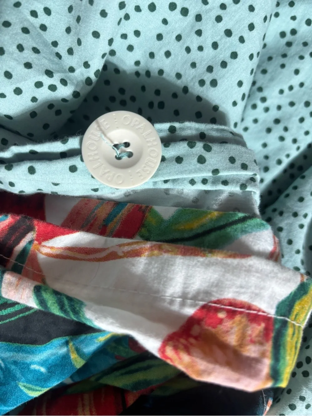 Opalhouse aviary birds floral duvet cover polka dot